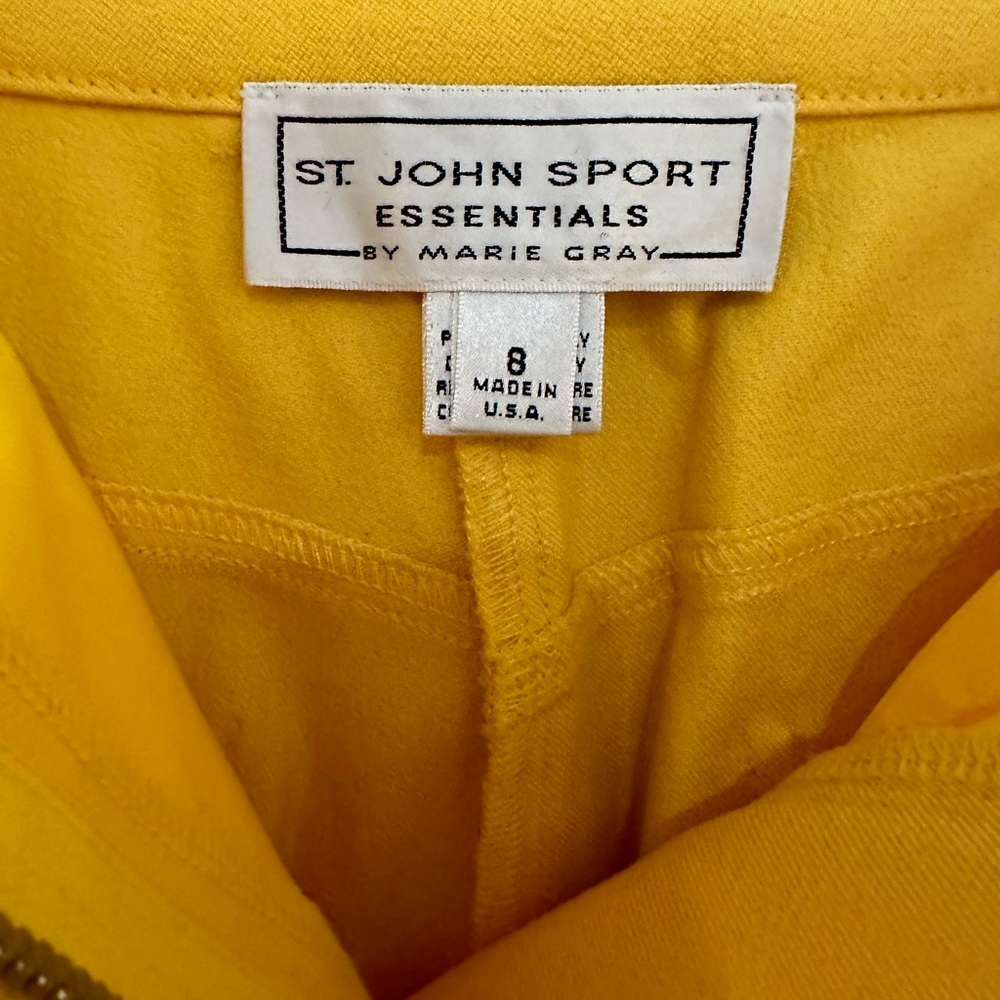 St John vintage high rise Yellow Straight-Leg Pants size 8 - Picture 6 of 7